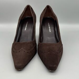 Banana Republic brown suede heels size 7.5